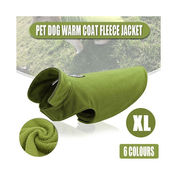 XL Størrelse Pet Hund Varm Frakke Fleece Jakke Jumper Trøje Vinter Hvalp Vest Outfit - Rød