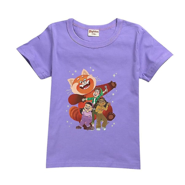 5-10 år bliver rød Kortærmet T-shirt til børn Casual Toppe Gave Purple 7-8 Years