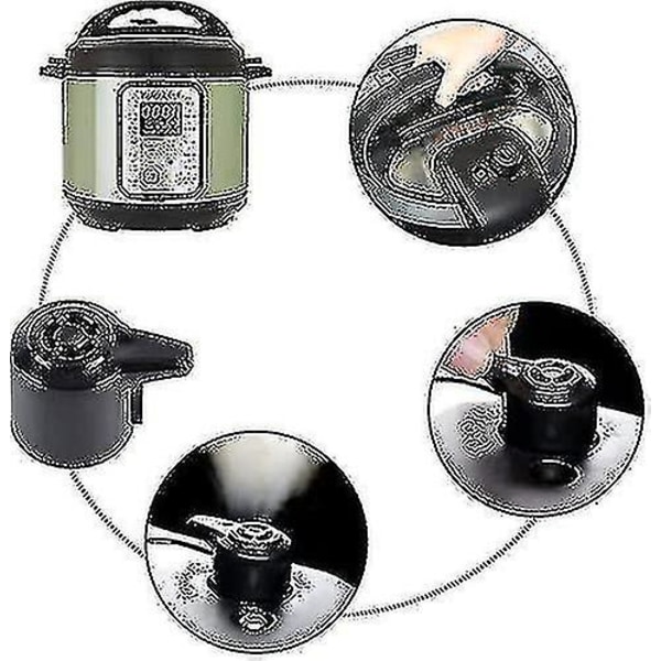 Ångutlösningsbyte set kompatibel med Instant Pot Duo 3, 5, 6 Qt, ångutlösningshandtag tätningsring -ES