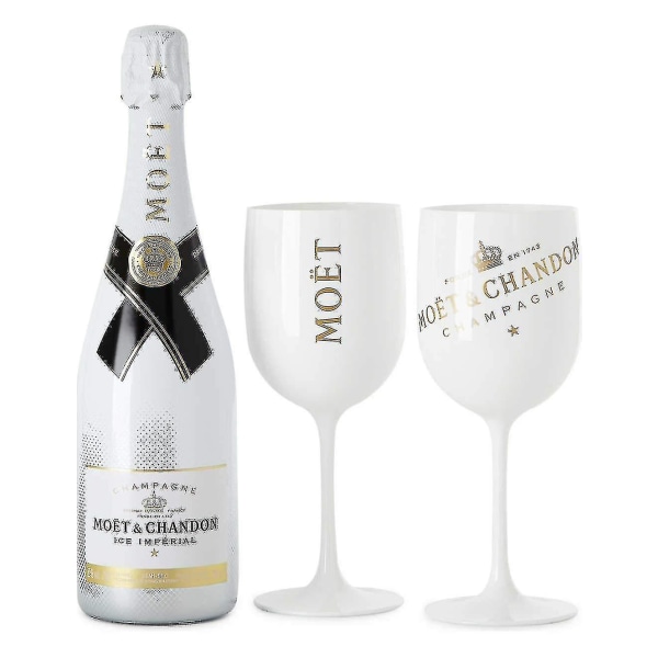 2kpl Plastic Wine Party White Champagne Moet Glass