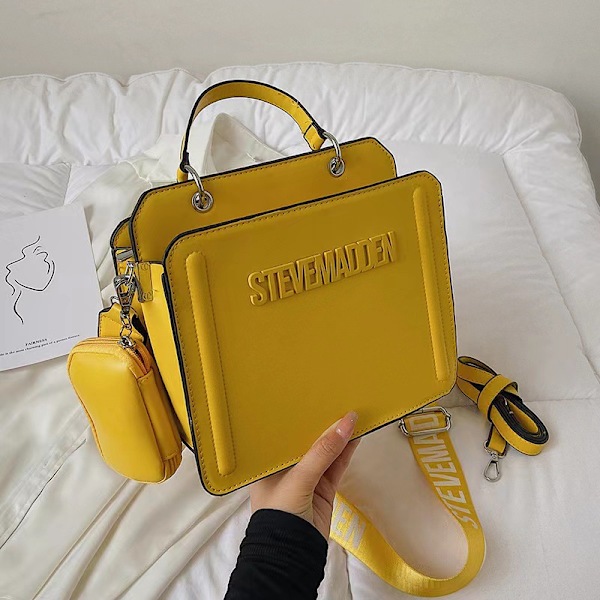 Steve Madden Fashion Square Väska för Kvinnor Yellow