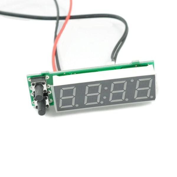 Termometer Voltmeter Bil 12v 3 i 1 Mätare Elektronisk Klocka LED Digital Display Blue