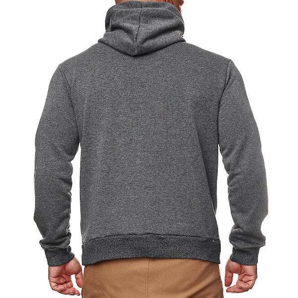 Huvtröja för män, sporttröja med huva, ansiktsmasker, tröja Dark Grey 2XL
