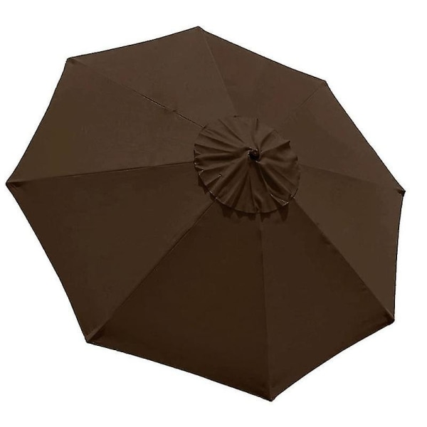 3m Pyöreä Puutarhavarjo Umbrellan Ulko-Patio Auringonsuojaus Katokset 3m 6/8x Varsi dark coffee 2.7m 6bones