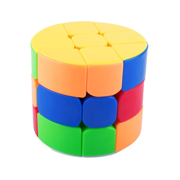3x3 Cylinder Speed Magic Rubik Cube - Flerfärgad Bas Ultra-Mjuk Vridkub