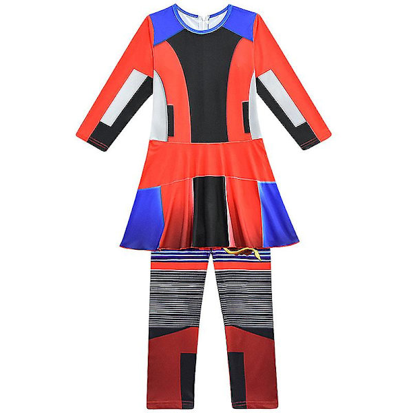 Børnepige Descendants 3 Evie Jumpsuit Cospaly Kostume Halloween Fæstekjole - Multifarvet 7-8 Years