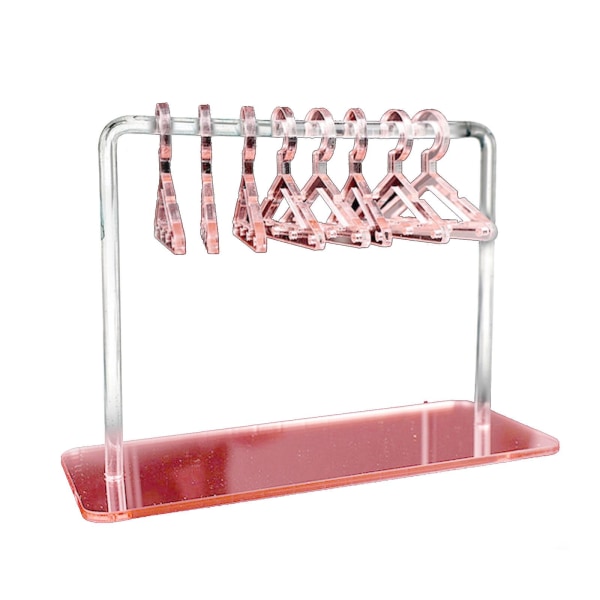 Örhängeorganisatorställ, Klar Akryl Smyckeshållare Med Mini Söta Hängare rose gold