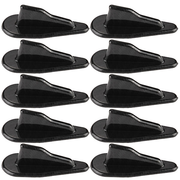 10 st Universal Svart Stil Bil Tak Hajfena Spoiler Ving Kit Vortex Generator