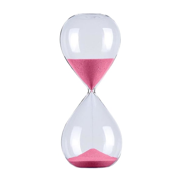 5/30/60 minuter Rund Sand Timer Personlighet Glas Timglas Ornament Nyhet Tidshanteringsverktyg Pink 60 minutes
