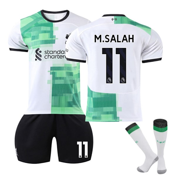 2324 Liverpool grön bortaställ Salah fotbollströja A XL(180-185cm)