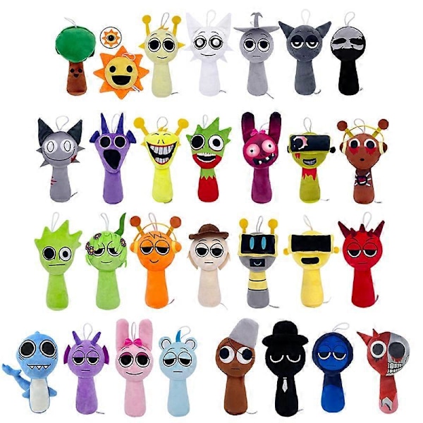 Sprunki Pehmolelut Sprunki Incredibox Pehmonukke Anime Peli Hahmo Sarjakuva Täytetty Tyyny Nukke Joululahjat Pehmolelu Lapsille 21