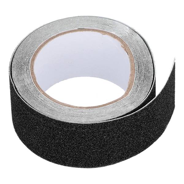 Halkskyddstejp utomhus med hög friktion, dragkraft, säkerhet, slipande, självhäftande tejp, 5 meter lång, svart