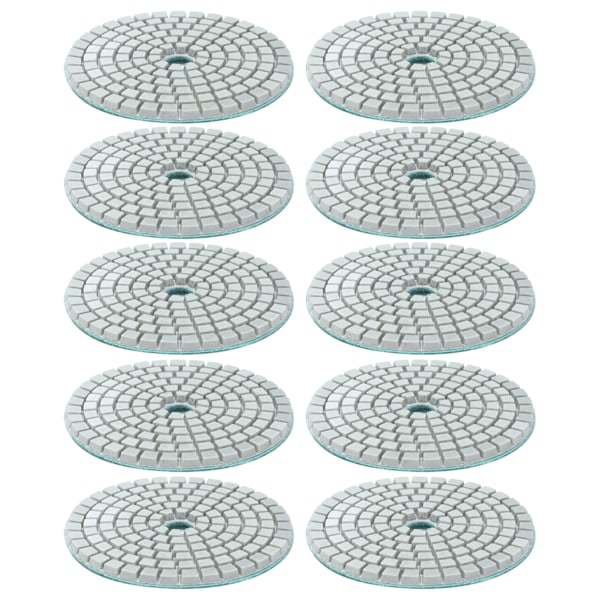 10Pcs 3in Diamond Wet Polishing Pad Soft Grinding Discs Polisher Accessories for Granite Marble2000 Grits