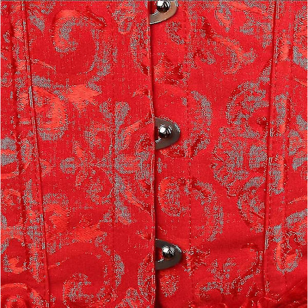 Tube Top Jacquard Goottilainen Palatsi Korsetti Liivi Muotoileva Korsetti -ge Red XXXXL