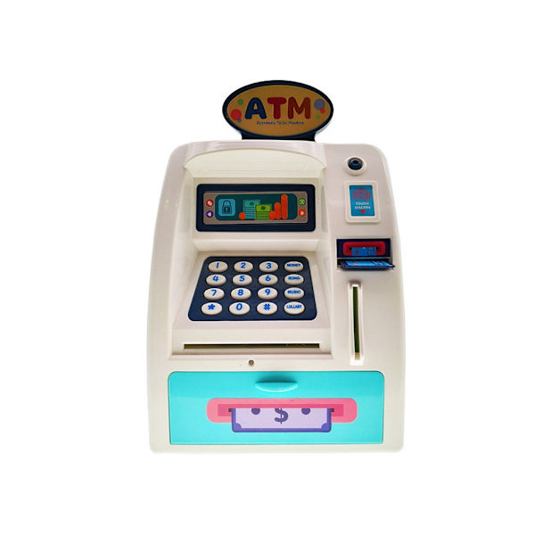 Blå Simuleret ATM med Adgangskode, Fingeraftryk og Musik LED