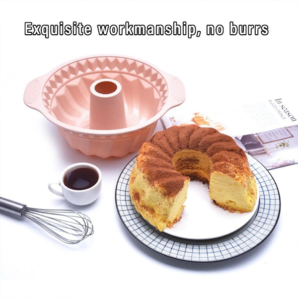 Silikon Chiffon Kakform Nonstick Rund Mousse Bakform Enkel Avformningsverktyg