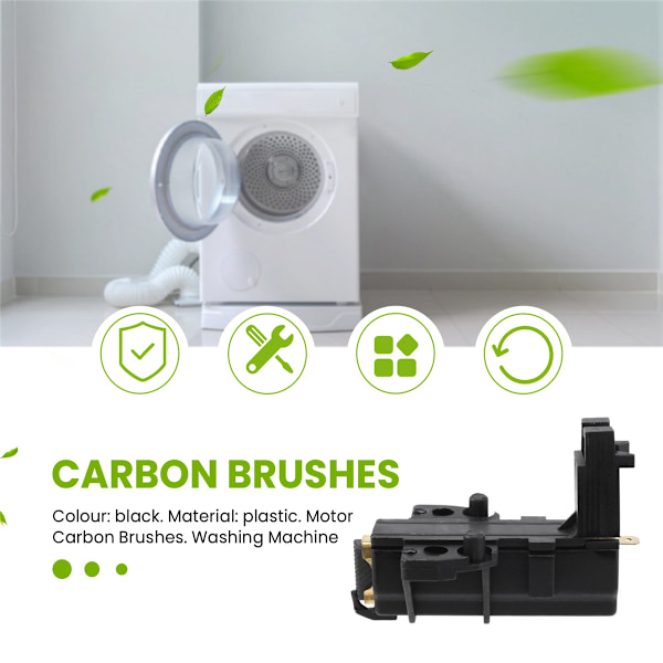 2 stk. kullbørster for vaskemaskinmotor til Whirlpool Hoover Candy Ceset