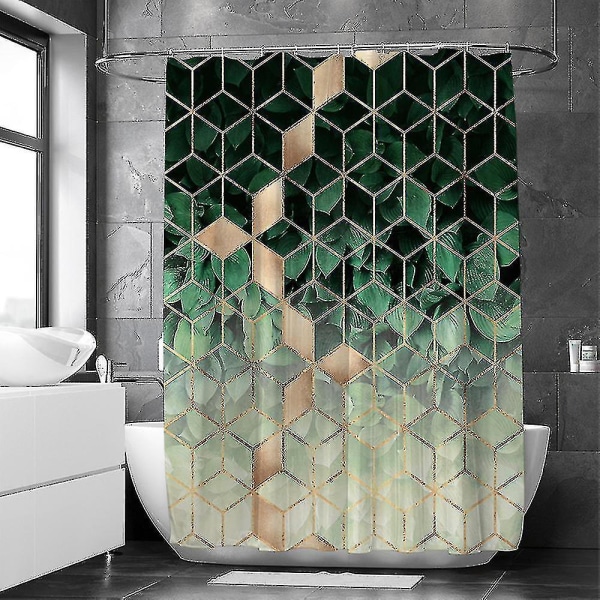 Modernt badrum vattentät duschdraperi Färger Tillgängliga storlekar -ES Green 180x200cm