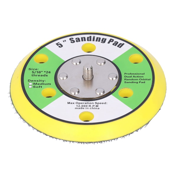 5in slibepude 5/16‑24 krog og løkke PU bagplade pneumatisk slibemaskine buffer 12000RPM