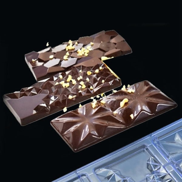 Chokolade Cadny Bar Form Polycarbonat Chokolade Form Plast Bagning Kageform Bonbon Confe transparent