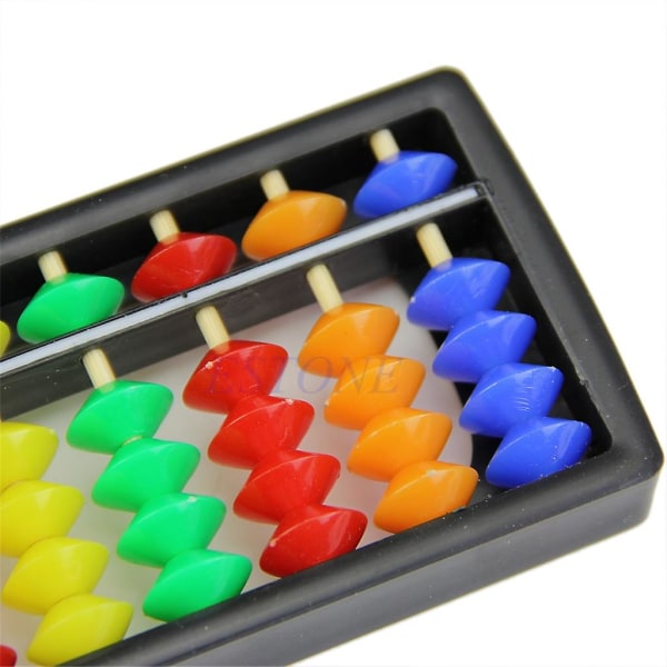 Bärbar Aritmetisk Soroban med färgglada pärlor Matematik Calculate Tool Abacus Multicolor