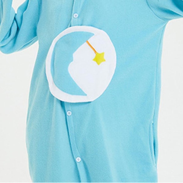 Unisex Voksen Dyre Onesie Plysj Pyjamas Plysj Endelt Cosplay Kostyme Søt Bjørn Blue M