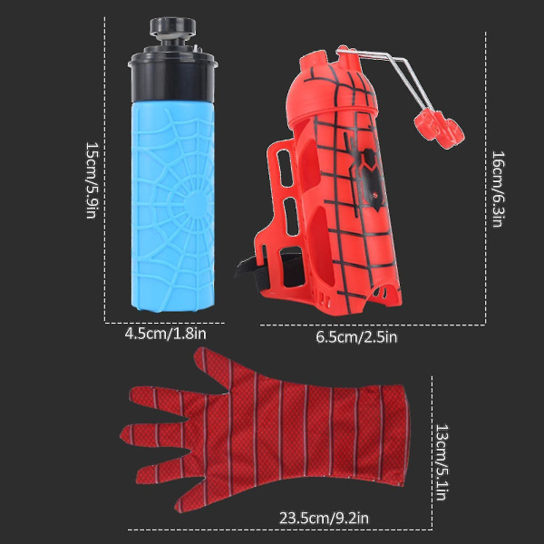 Spider-Man -hanskat verkkoammuntalaite sankarilaukaisin rannelelusetti Hämähäkkimies rannekkeet lelut 2024 C