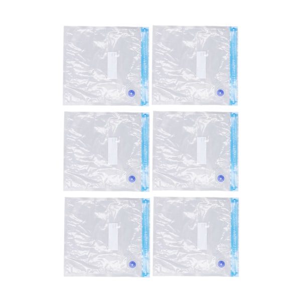 6 st dammsugarpåsar för förvaring, platsbesparande, bra tätning, transparenta, återanvändbara vakuumförseglingspåsar för matkläder 22x21cm/8.7x8.3in