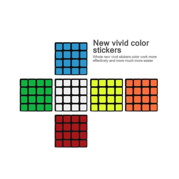 Xelparuc Speed ​​Cube 4x4 - Black Base 6-Color Brain Teaser