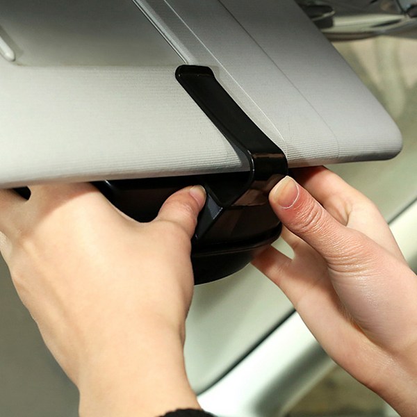 Bil Auto Universal Solglasögon Förvaringshållare Clip Case Organizer Box (Svart)