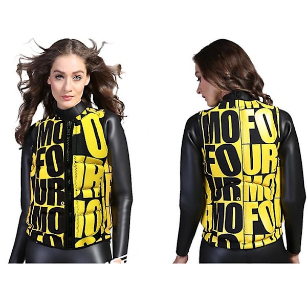 Mimigo Dame og Herre Traditionel Neopren Redningsvest YELLOW S