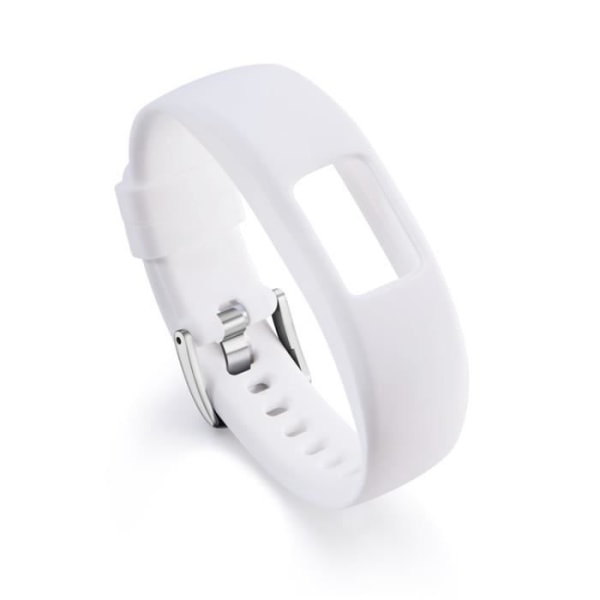 Valkoinen värikäs korvaava silikonihihna Garmin Vivofit 4 Activity Fitness Trackeriin (L)