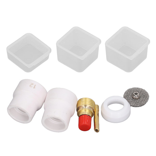 6PCS svejsebrænderadapterkit kobber PTFE standardstørrelse TIG svejsebrænderadapterkit til udskiftning