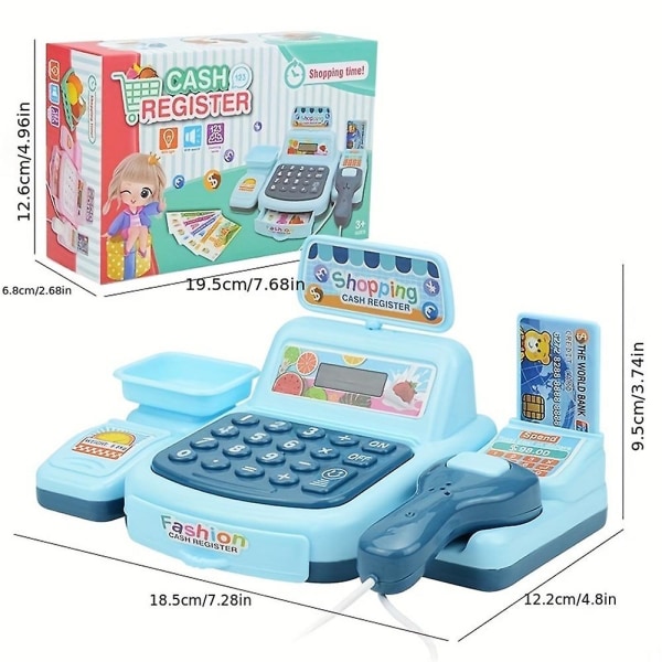 Lasten kassakone Pretend Play House Simulation Supermarket Cashier Puzzle Lelut -ES