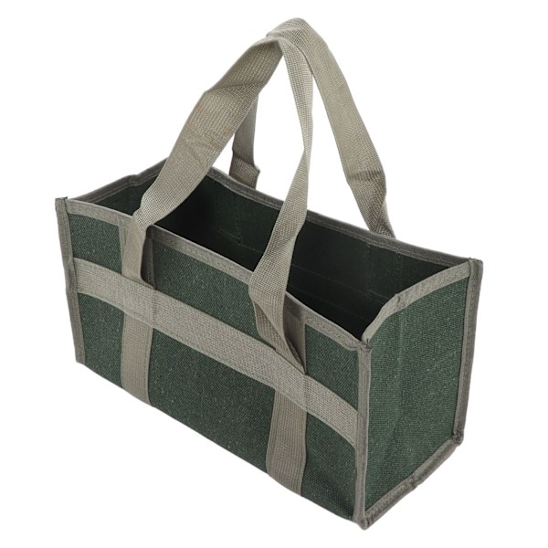 Wide Mouth Tool Bag OD Green Canvas Large Capacity Wear Resistant Waterproof Tool Storage Bag for Electrician 35 X 17 X 17cm / 13.8 X 6.7 X 6.7in