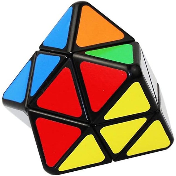 Wabjtam 4-akset Octahedron Speed ​​Cube Puslespil Fire-akset Octahedron Diamond Shape Magic Puzzle Cube -ES