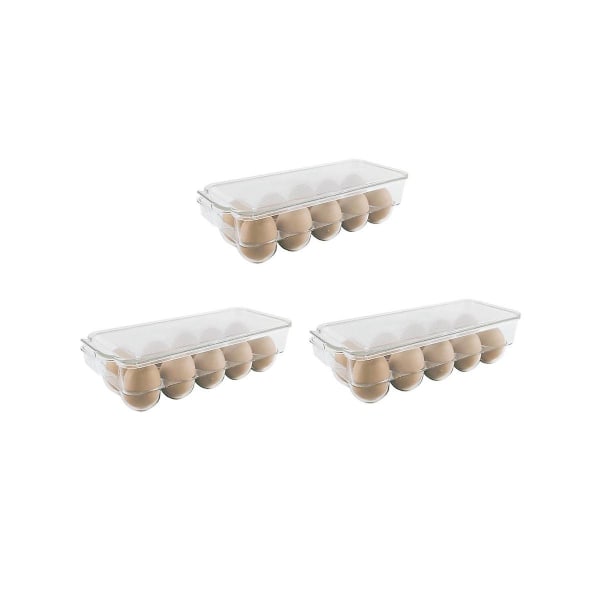 30 Ägghållare Kylskåp Förvaringslåda Behållare för ägg Bricka med lock Köksredskap Organizer 3