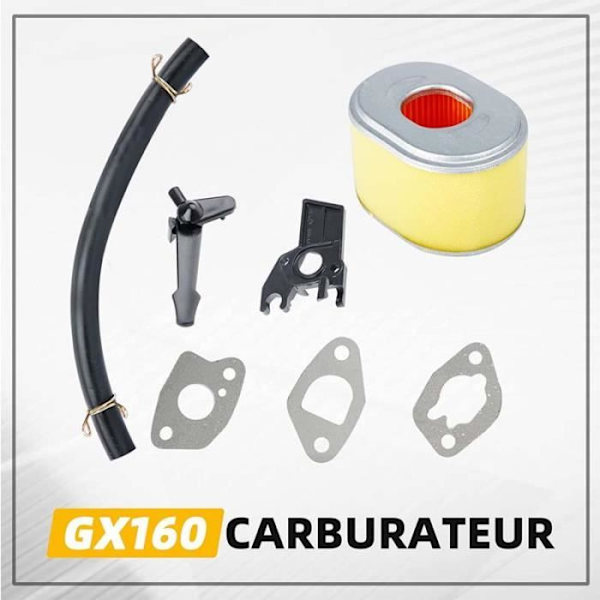 GX160 kaasutin ilmansuodattimella, sopii Honda GX140 GX168 GX200 GX160 5,5 hv GX200 6,5 hv moottoriin, korvaa 16100-ZH8-W61