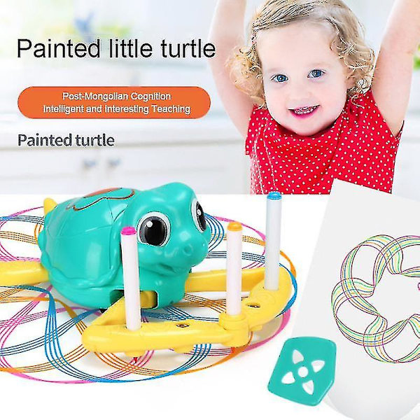 Lasten älykäs automaattinen piirustuslelu Little Turtle Painting Math Spelling Robot -ES