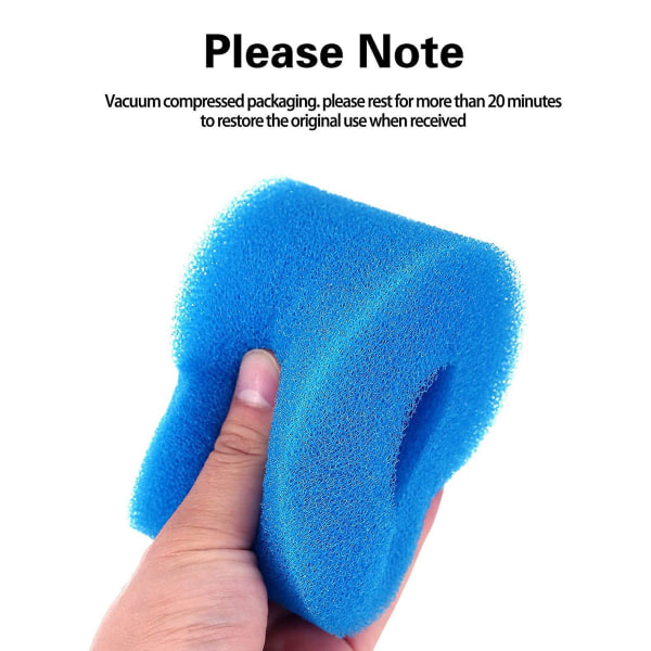 18 stk. Genanvendelige Vaskbare Skum Spa-filtre af S1-typen til Pure Spa Blue