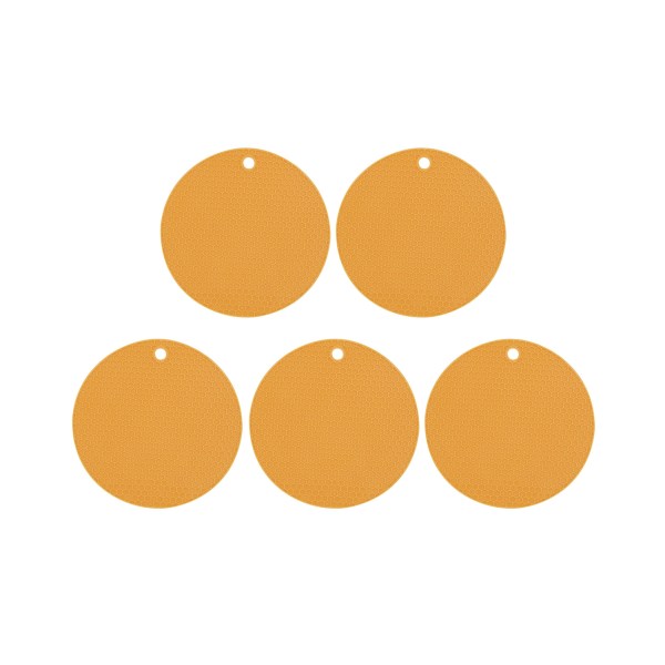 5 st isoleringsunderlägg med upphängningshål, bikakedesign, anti-skållning, TPR, matsal, kök, bord, bordsunderlägg, present - orange, unikt värde