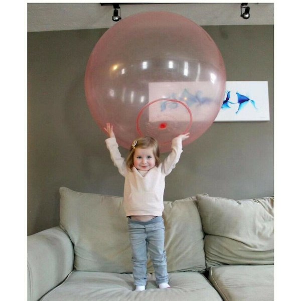 Lohill Kids Bubble Ball Leketøy Oppblåsbar Vannball Myk Gummiball Geléballongballonger For Barn Utendørsfest Pink L 70cm