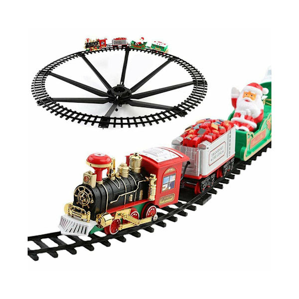 Julens elektriske toglegetøjssæt - med lys og lyde, Kid Railway Assembly