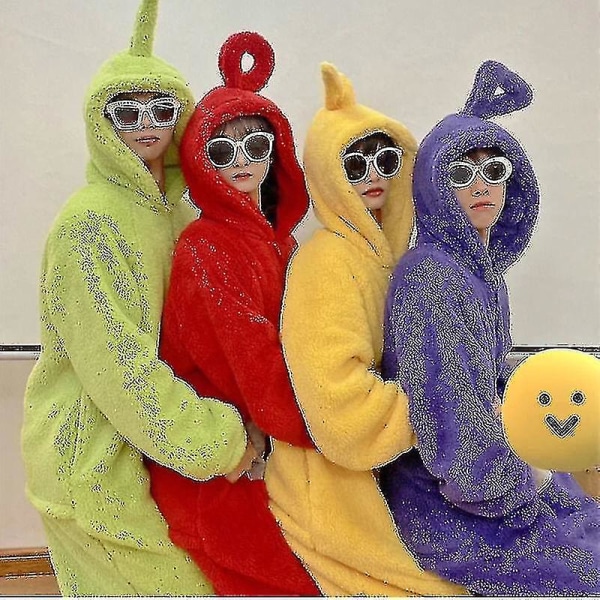 Unisex Teletubbies -asu Disi Onesies Lala  - Pyjamat Aikuisten Pyjamat -ge Yellow L