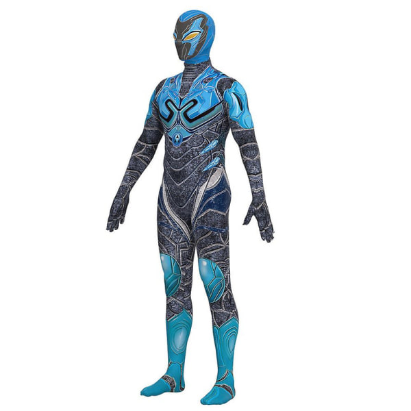 4-9 år Børn Drenge Piger Blue Beetle Cosplay Festkostume Outfits Halloween Carnival Jumpsuit Gaver 7-8 Years