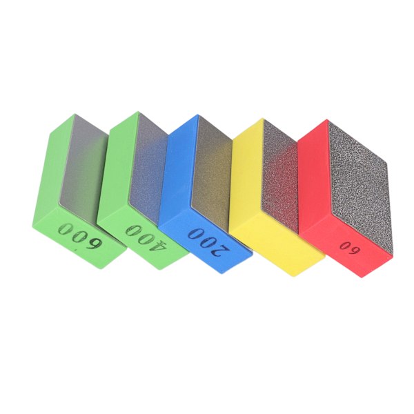 5Pcs Diamond Hand Polishing Pads for Tile Stone Trimming Deburring 60# 100# 200# 400# 600# Grit