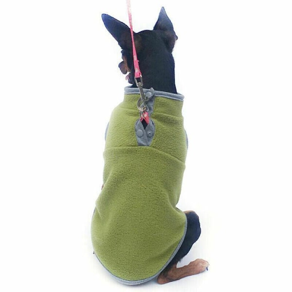 S Lemmikkikoiran Pentu Talvi Lämmin Fleece-Hyppypaita Liivi Takki Vaatteet Ulkoilu - Sininen S KOKO