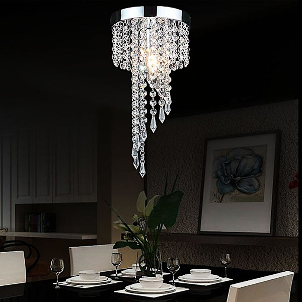 Moderne E14 220v LED-Lysekrone Krystal Lysekrone Loftlampe Hjemmeindretning Kaesi
