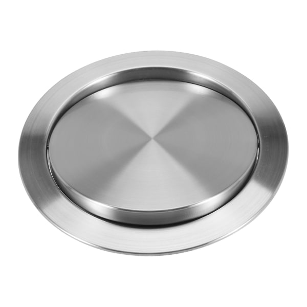 Affaldsdækslet i rustfrit stål med vippefunktion - Flush-monteret, afbalanceret vippefunktion - Kompatibel med Silver