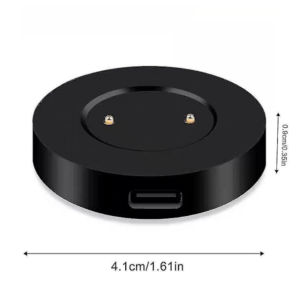 Telako latausasema yhteensopiva Huawei Watch Gt / Gt2 / Honor Watch Magic 2 langattoman USB-nopea latauskaapelin magneettisella kellolaturilla -HG black single base